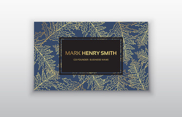 Vector business card. Luxury business card design.