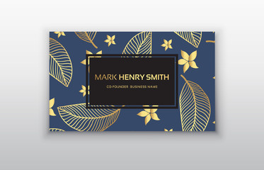 Vector business card. Luxury business card design.