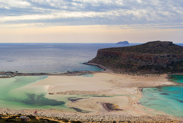 Beautiful beach in Balos Lagoon, Crete