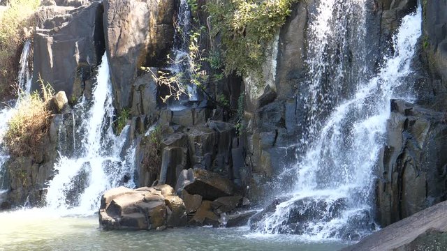 Waterfalls at the Albert Falls Game Reserve in the KwaZulu-Natal province of South Africa