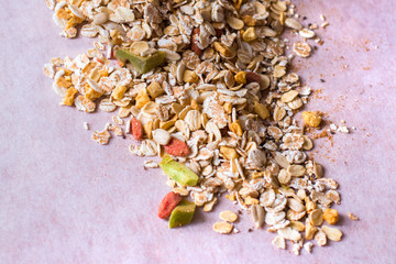 Plate of homemade muesli