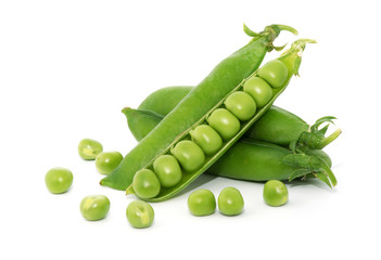 Green peas in closeup