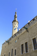 Fototapeta na wymiar Exterior of town hall in Tallinn, Estonia