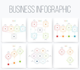 Set with infographics