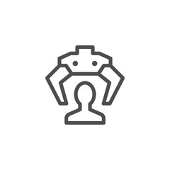 Recruiting line icon