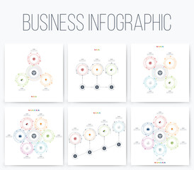 Set with infographics