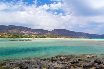 Fototapeta na wymiar Elafonissi beach on Crete, Greece