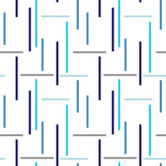 Multicolored seamless pattern with different figures. Vector abstract chaotic texture with geometrical shapes. Simple figures background.