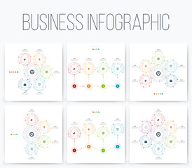 Set with infographics