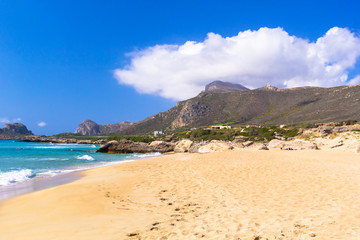 Beautiful Falassarna beach on Crete, Greece