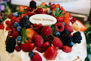 Cakes with berries