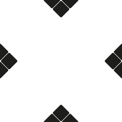 Fototapeta na wymiar Abstract square figure as seamless pattern