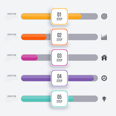 Vector illustration infographic five options