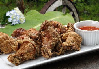 pieces of fried chicken