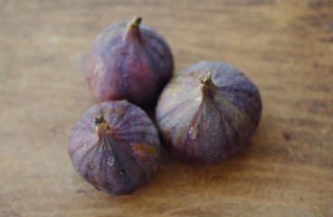 Delicious fresh figs on a wood view