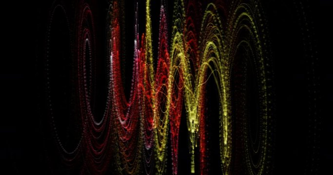 Abstract loopable sinusoidal render on a black background