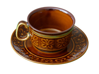 Cup Brown Isolated
