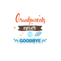 Happy Grandparents Day Greeting Card Banner Text Over White Background Vector Illustration