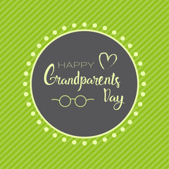 Happy Grandparents Day Greeting Card Banner Vector Illustration