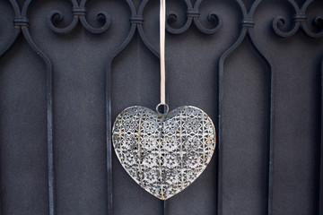 Heart hanging on doorway