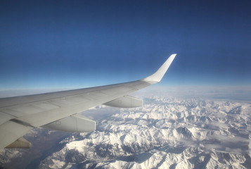 Obraz premium View of the alps from a plane