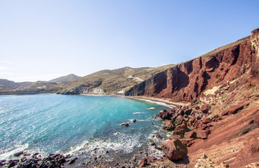 Fototapeta na wymiar Red beach, Santorini, Greece