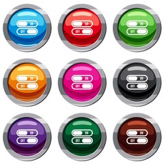 Button on and off set 9 collection