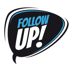 follow up retro vector speech balloon