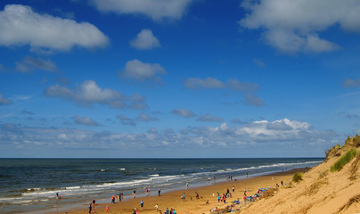 Sea beach and sand dunes.
