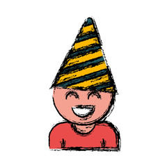boy with party hat icon