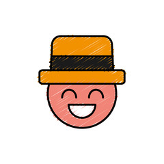 man wearing hat icon