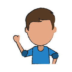 man stretching arm avatar icon image vector illustration design