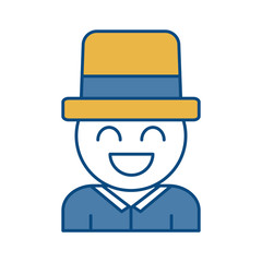 man wearing hat icon