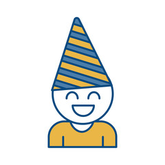 boy with party hat icon