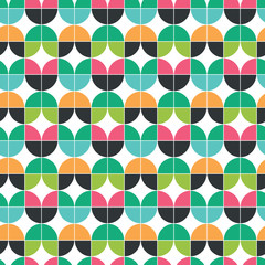 Seamless geometric leaf style pattern