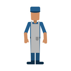 male chef or cook with apron avatar icon image vector illustration design