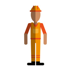 male construction worker contractor avatar icon image vector illustration design