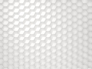 White background with industrial hexagon pattern