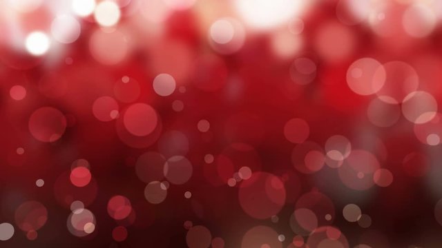 Abstract Christmas, holiday background – seamless looping, 4K, red defocused blur bokeh light background