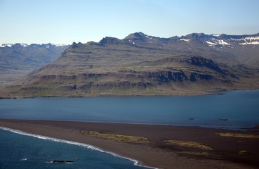 Icelandic landscape from the air