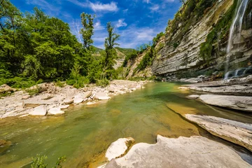 Canvas schilderij Watervallen breathtaking waterfalls in Italy  © Vivida Photo PC