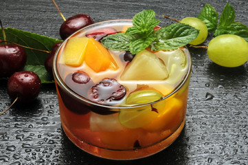 Macedonia Fruit Salada de フルーツサラダ frutas Obstsalat salad Salade de fruits Vruchtensalade 水果沙拉 Fruktsallad Фруктовый салат cocktail סלט פירות 