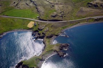 Icelandic landscape from the air