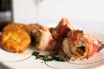 Plato gourmet, comida a la carta