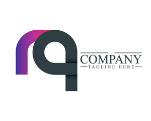Initial Letter RQ Linked Design Logo