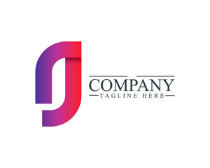 Initial Letter RJ Linked Design Logo