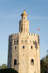 Obraz premium Golden tower in Sevilla.