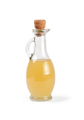Decanter with apple vinegar isolated