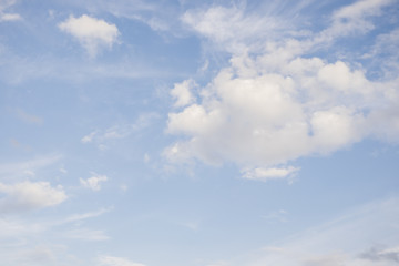Fototapeta premium Blue sky with big clouds