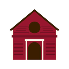 ranch house icon image vector illustration design 
